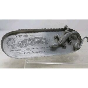 The Orpheum Theatre Brooklyn, NY 1900 Extremely RARE Aluminum Ashtray Vintage